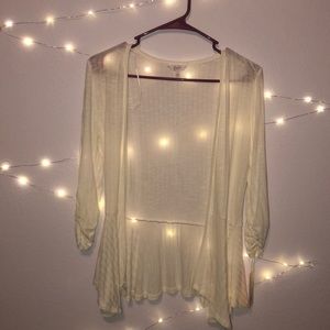 NWT White sheer cardigan from Candie’s